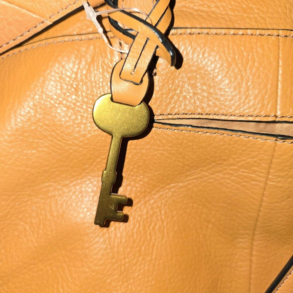 FOSSIL Parker Convertible Caramel Cowhide Leather ZB15151 Backpack Purse - Picture 4 of 5